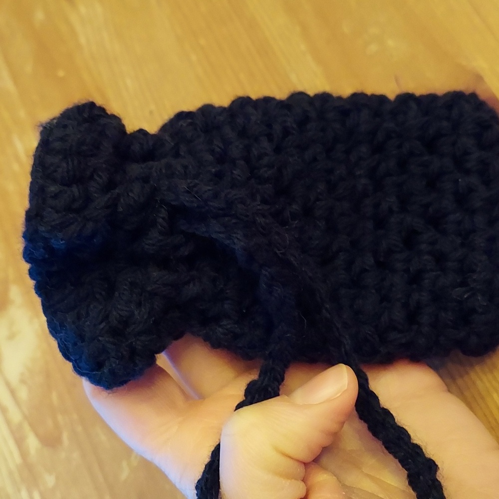 Black Crochet Soap Bag Eco Friendly Low Waste